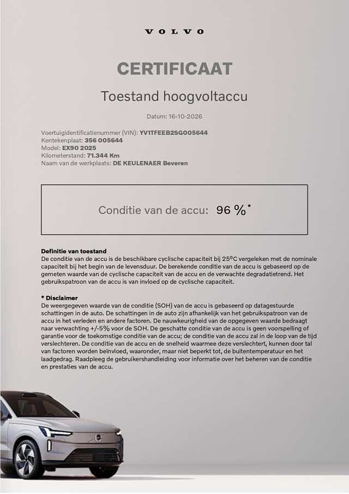 Volvo EX90 Twin Motor Performance Ultra 7 Zitplaatsen 005644 | TMP Ultra 7 Zit | Verwacht 1ste Helft November 2026